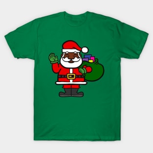 african black santa claus christmas T-Shirt